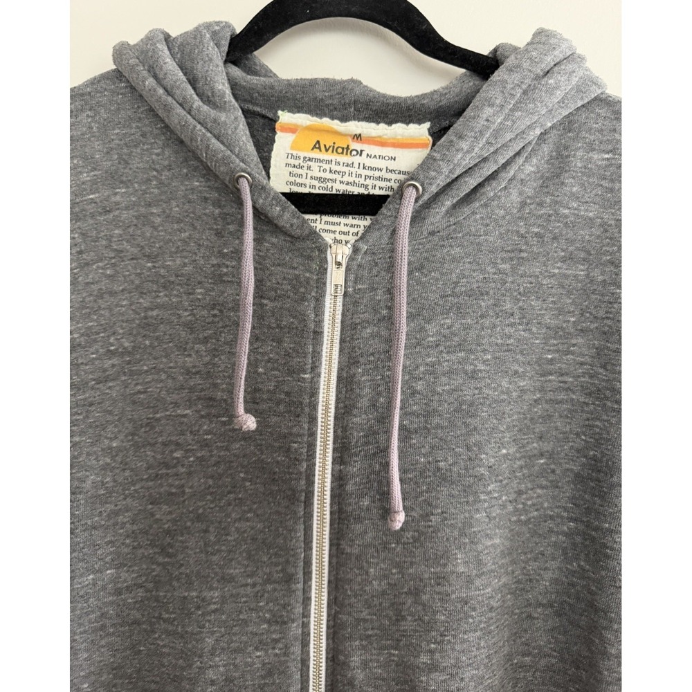 Aviator Nation California is For Lovers Zip Up Hoodie Gray Size Medium - Picture 4 of 13